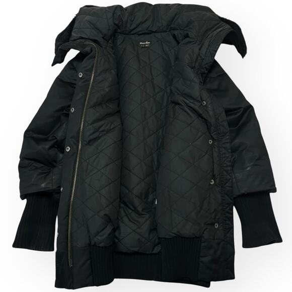 STEVEN ALAN Cocoon Puffer Jacket Lamb Shearling Fur Jacket Feather Down Relaxed - Picture 11 of 14